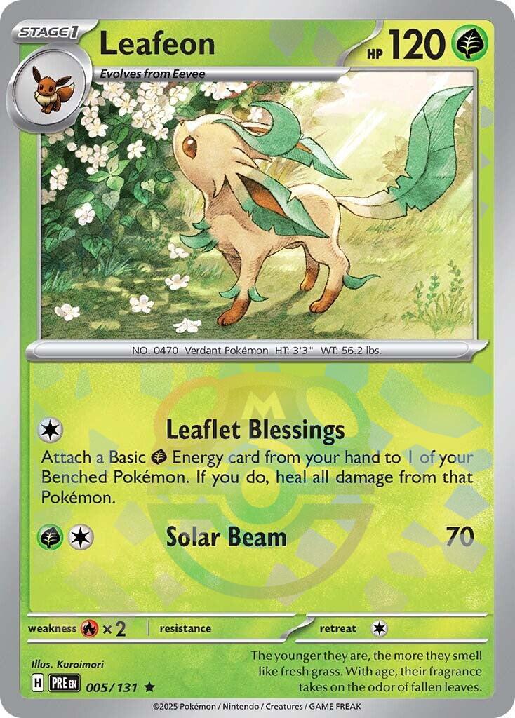 Prismatic Evolutions Leafeon [Master-Ball] Pokémon card