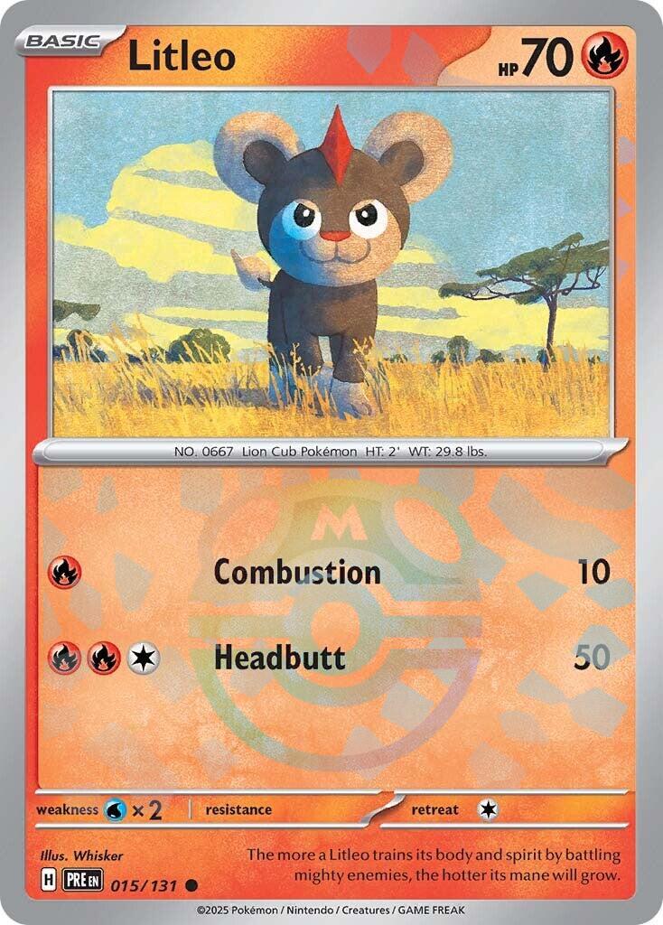 Prismatic Evolutions Litleo [Master-Ball] Pokémon card