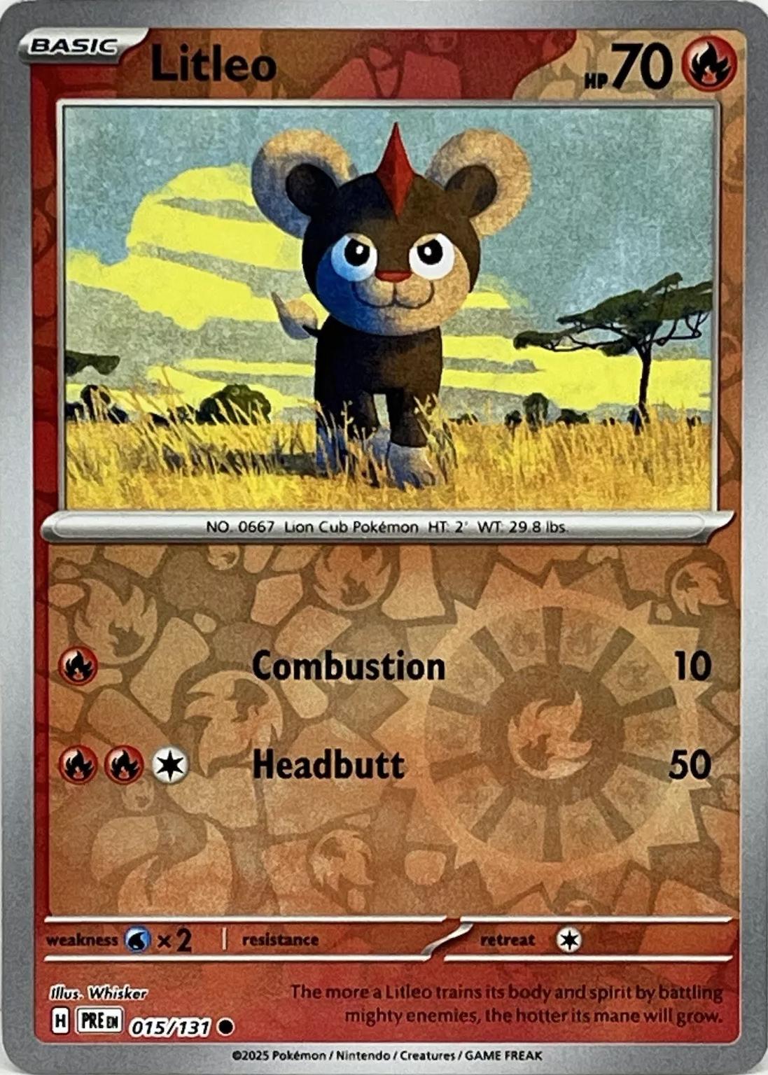Prismatic Evolutions Litleo [Reverse] Pokémon card
