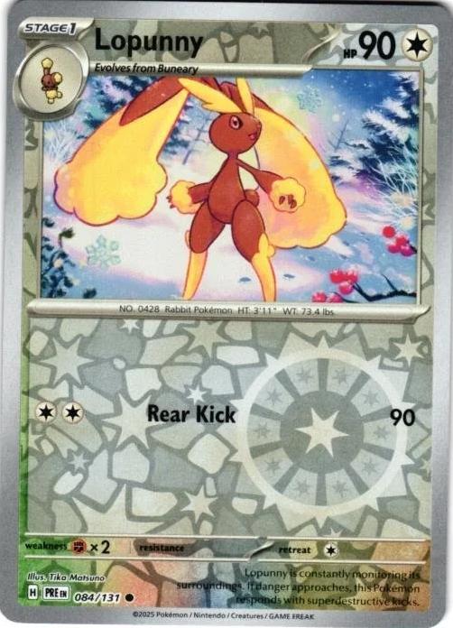 Prismatic Evolutions Lopunny [Reverse] Pokémon card