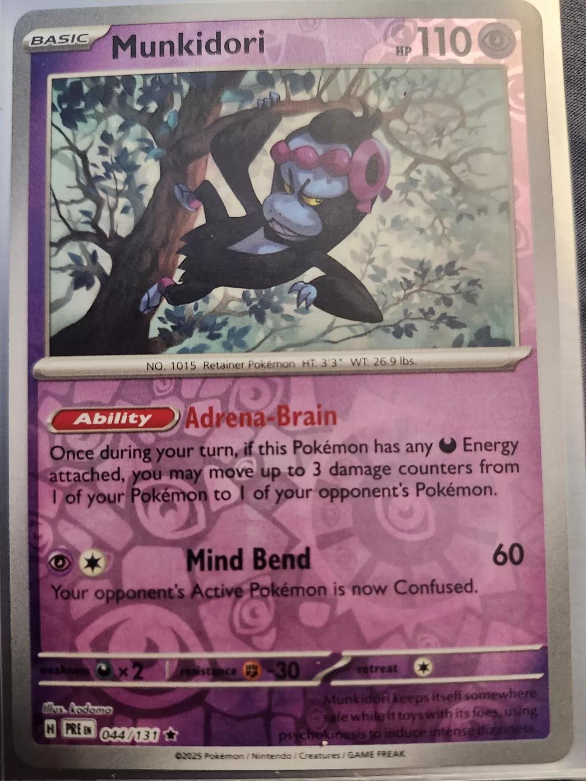 Prismatic Evolutions Munkidori [Reverse] Pokémon card