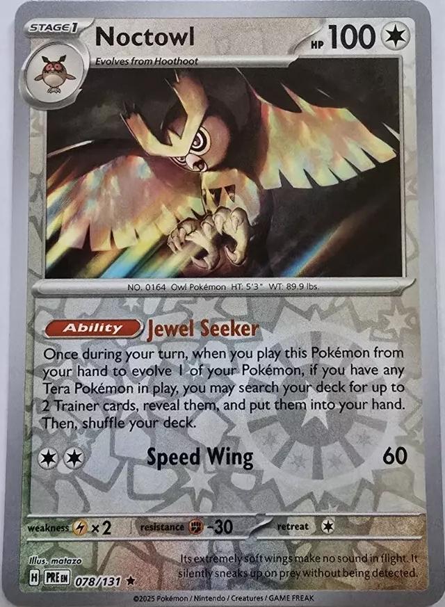 Prismatic Evolutions Noctowl [Reverse] Pokémon card