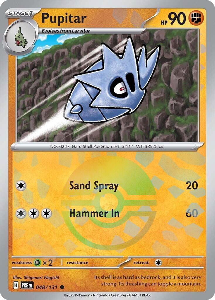 Prismatic Evolutions Pupitar [Poke-Ball] Pokémon card