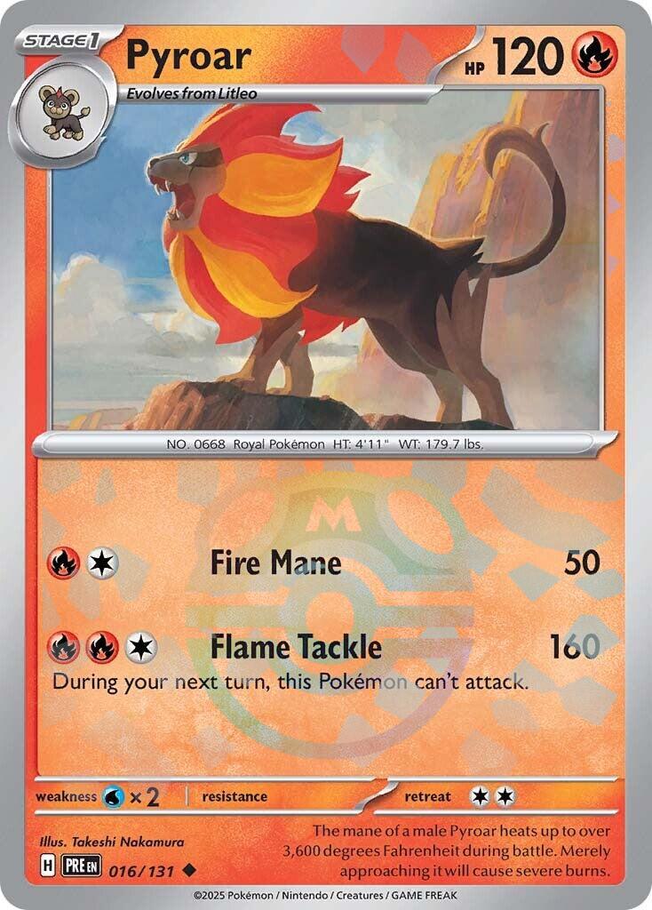 Prismatic Evolutions Pyroar [Master-Ball] Pokémon card
