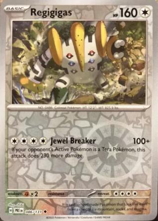 Prismatic Evolutions Regigigas [Reverse] Pokémon card