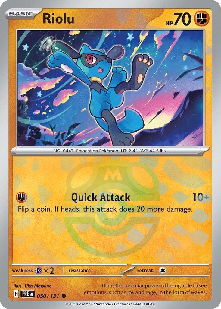 Prismatic Evolutions Riolu [Master-Ball] Pokémon card