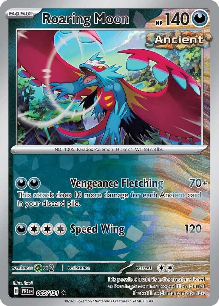 Prismatic Evolutions Roaring Moon [Master-Ball] Pokémon card