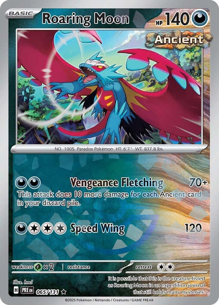 Prismatic Evolutions Roaring Moon [Poke-Ball] Pokémon card