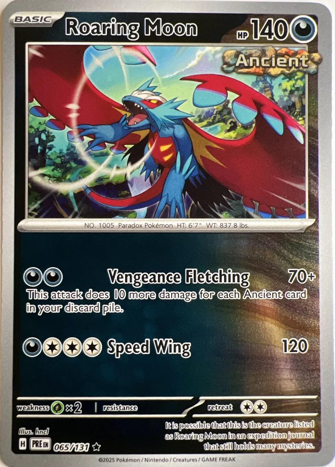 Prismatic Evolutions Roaring Moon [Reverse] Pokémon card