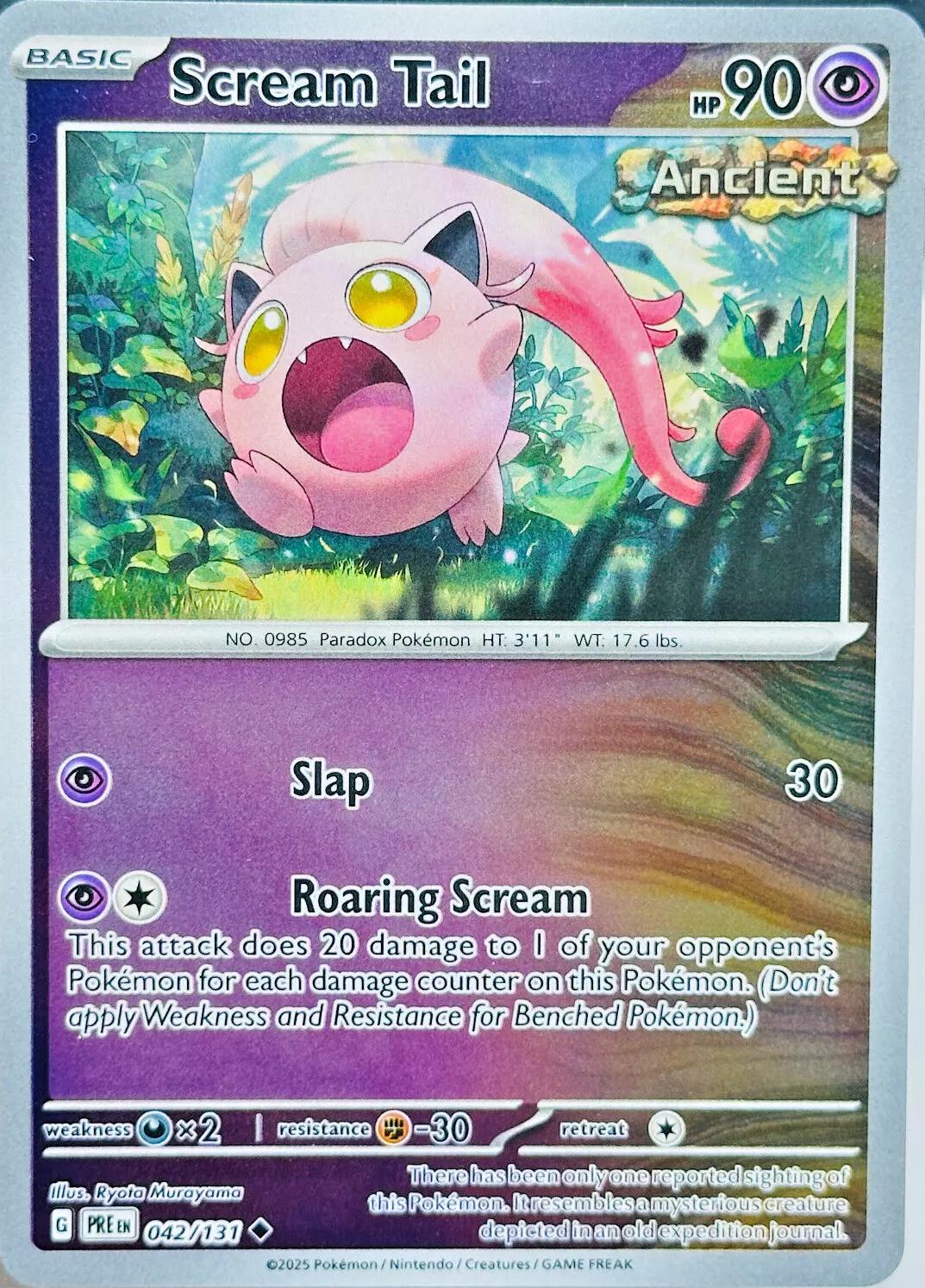 Prismatic Evolutions Scream Tail [Reverse] Pokémon card