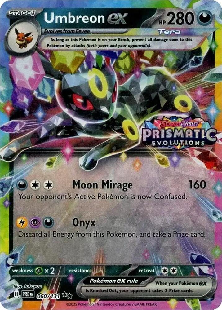 Prismatic Evolutions Umbreon ex [Stamped] Pokémon card