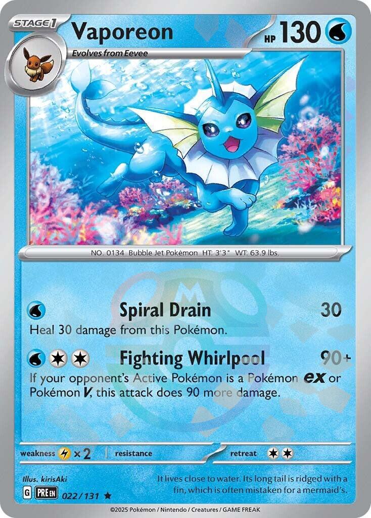 Prismatic Evolutions Vaporeon [Master-Ball] Pokémon card