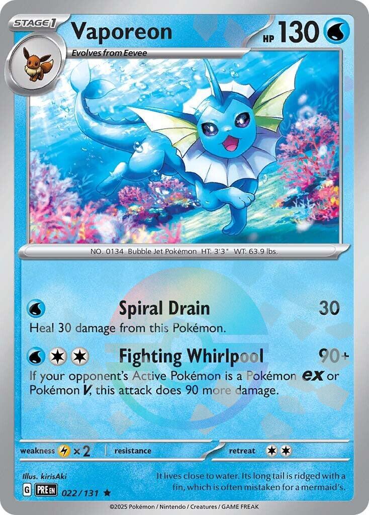 Prismatic Evolutions Vaporeon [Poke-Ball] Pokémon card