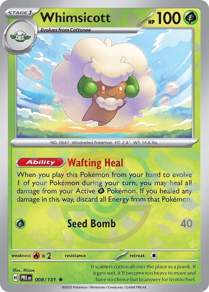 Prismatic Evolutions Whimsicott [Master-Ball] Pokémon card