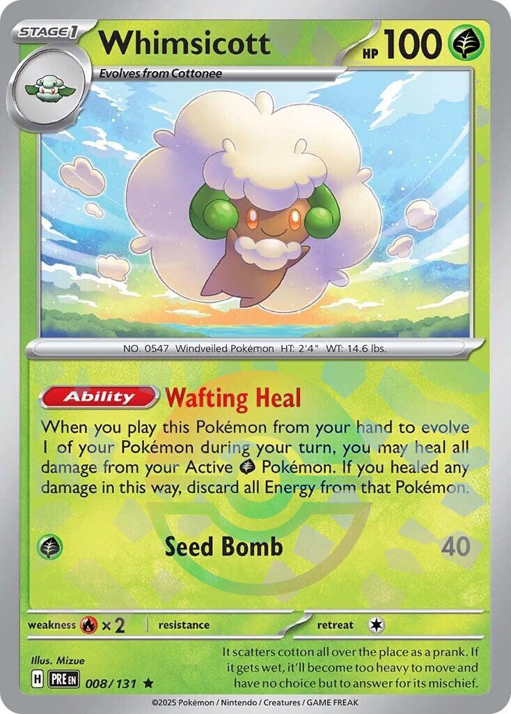 Prismatic Evolutions Whimsicott [Poke-Ball] Pokémon card