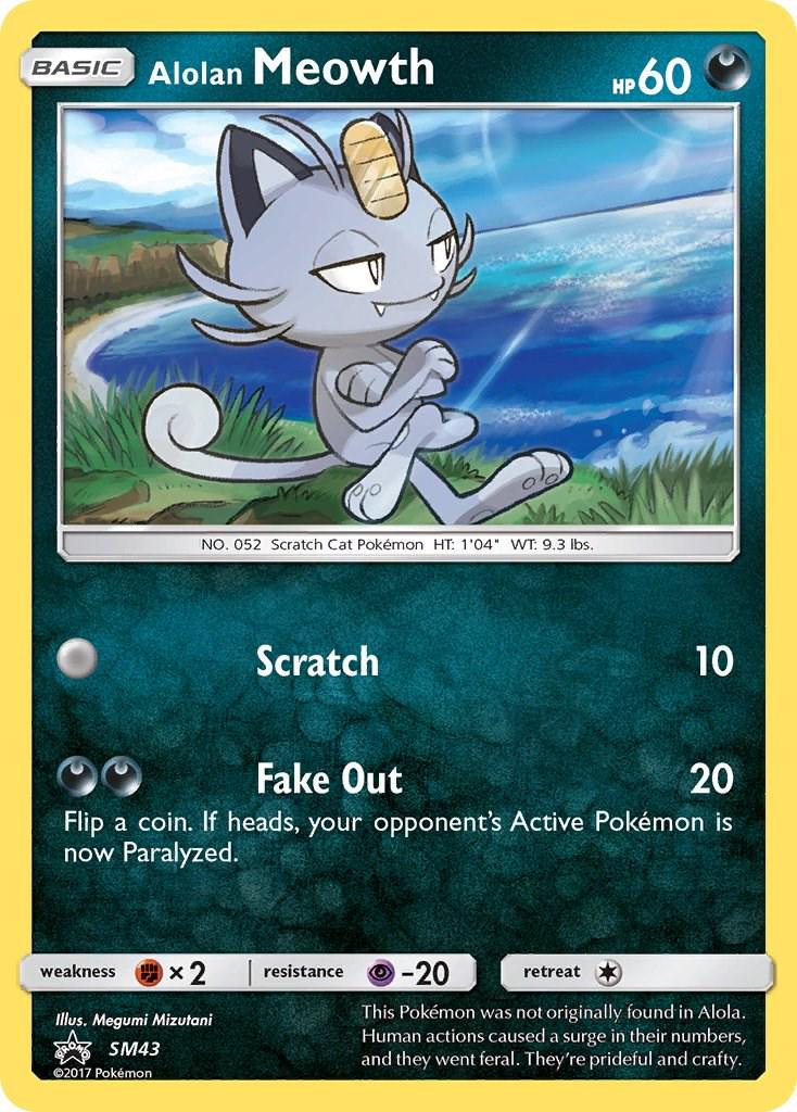 Promo Alolan Meowth Pokémon card
