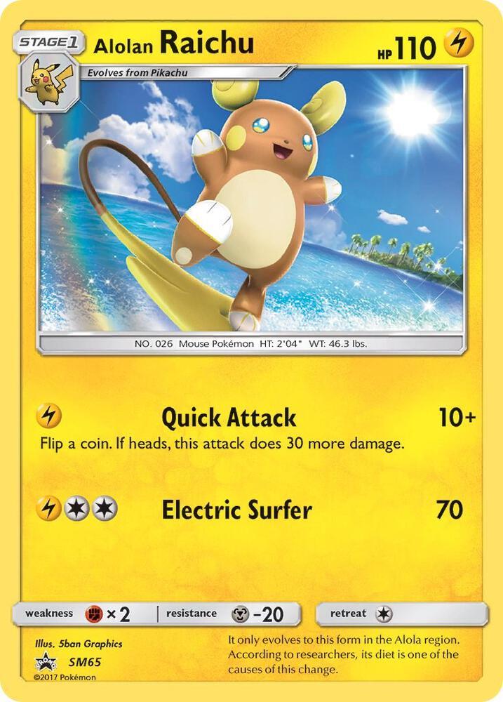 Promo Alolan Raichu Pokémon card