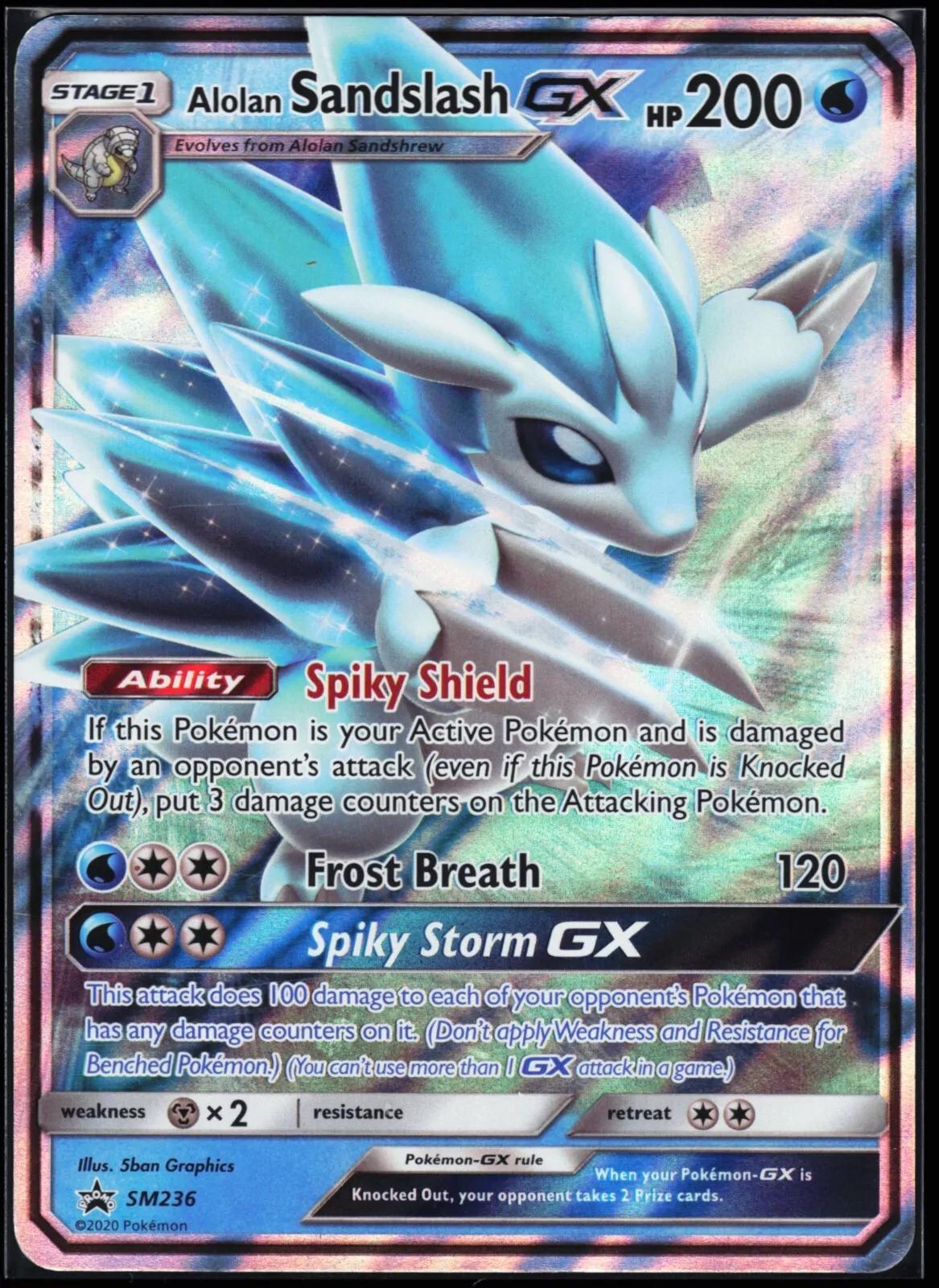 Promo Alolan Sandslash GX Pokémon card