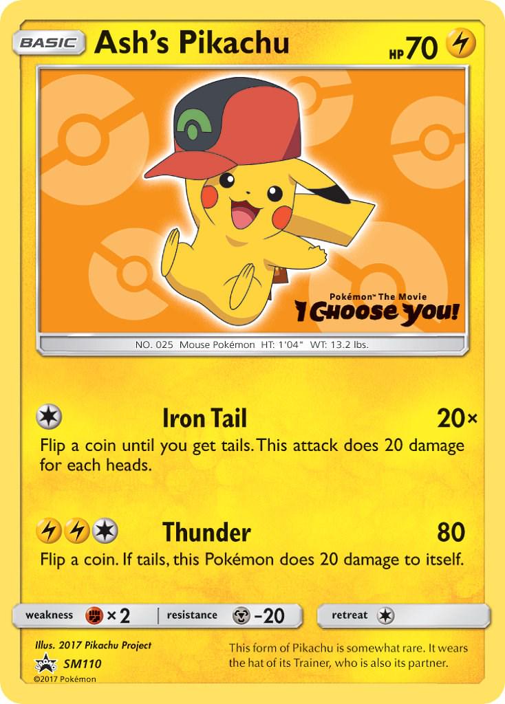 Promo Ash's Pikachu Pokémon card
