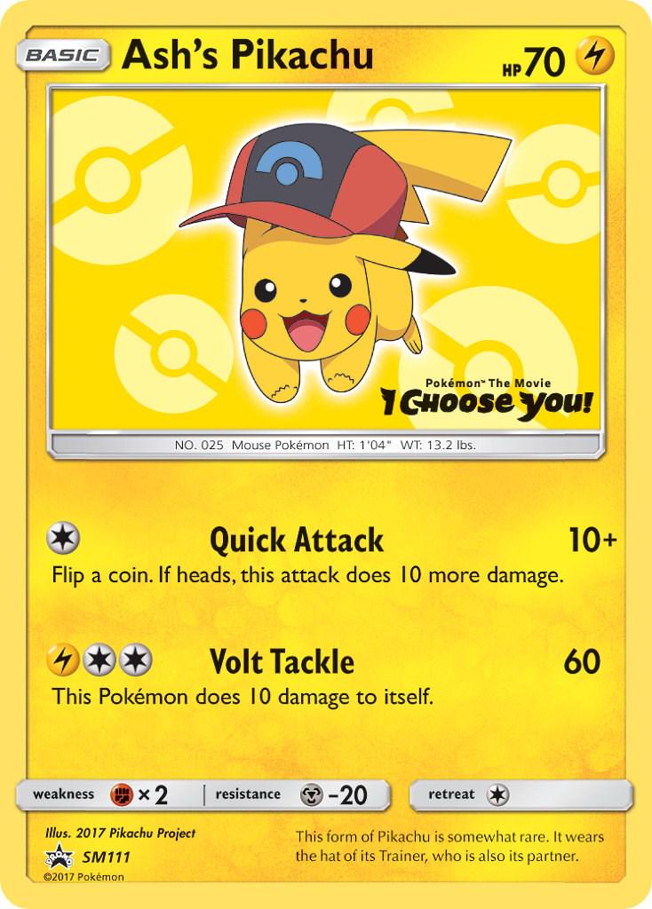 Promo Ash's Pikachu Pokémon card