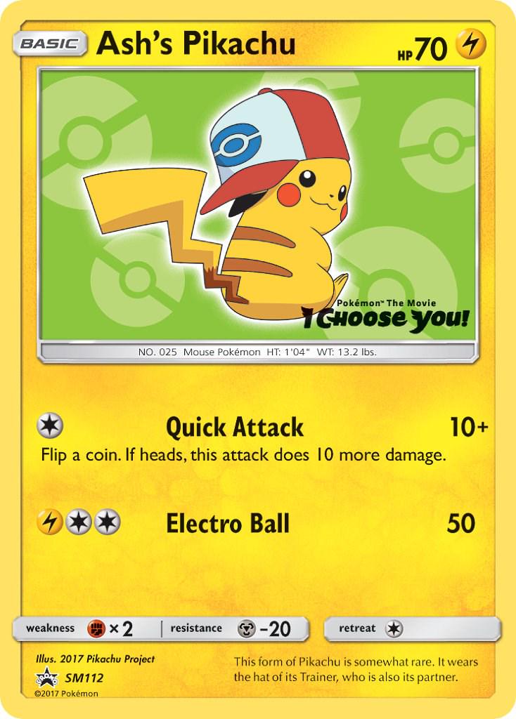 Promo Ash's Pikachu Pokémon card