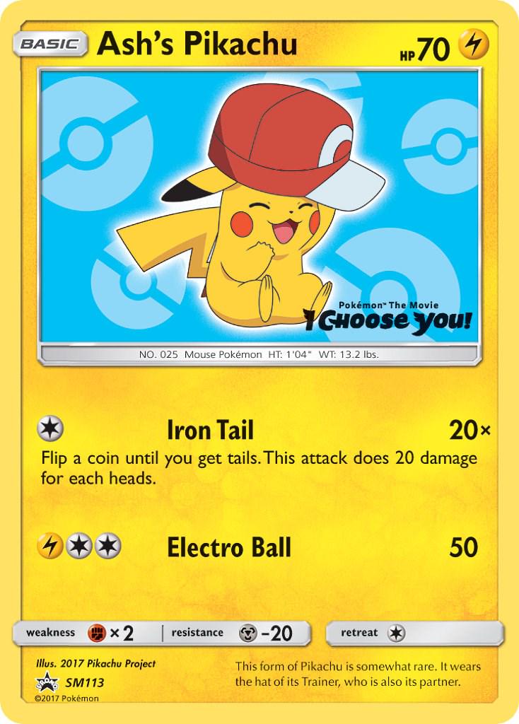 Promo Ash's Pikachu Pokémon card