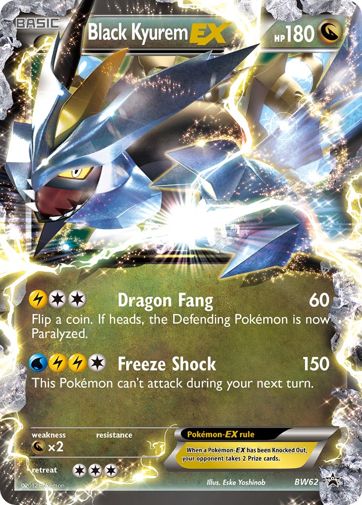 Promo Black Kyurem EX Pokémon card