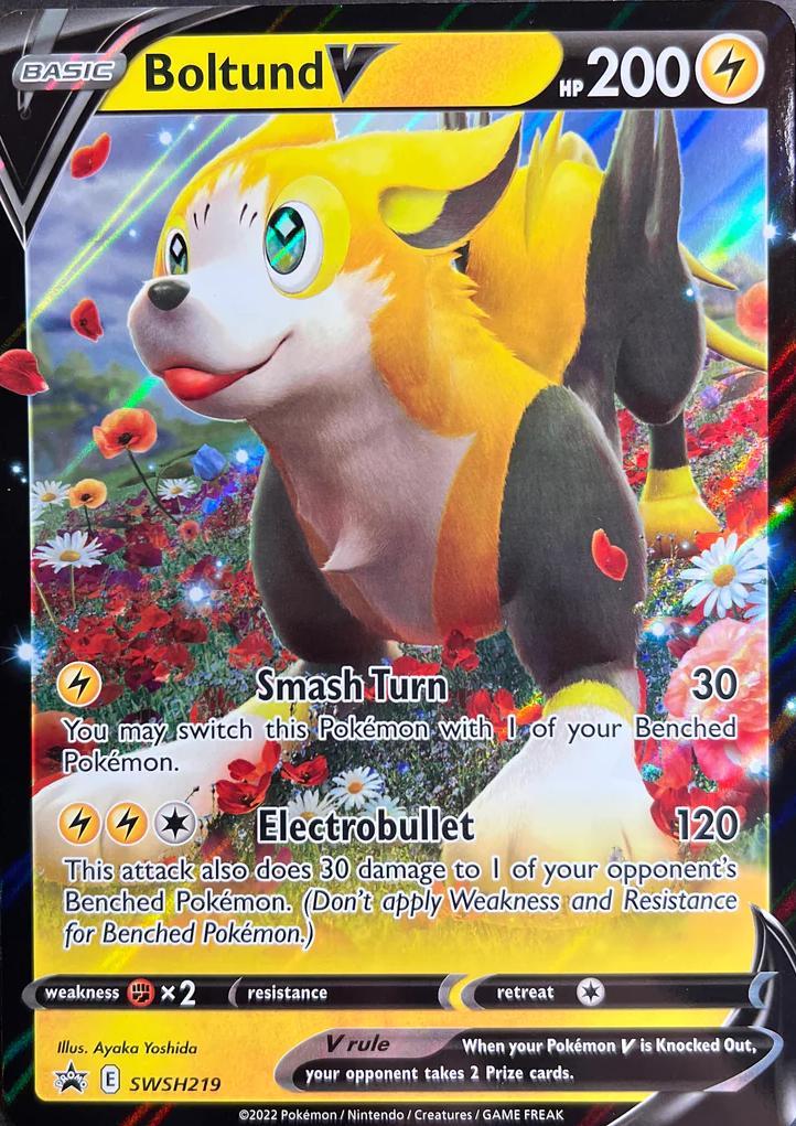 Promo Boltund V Pokémon card