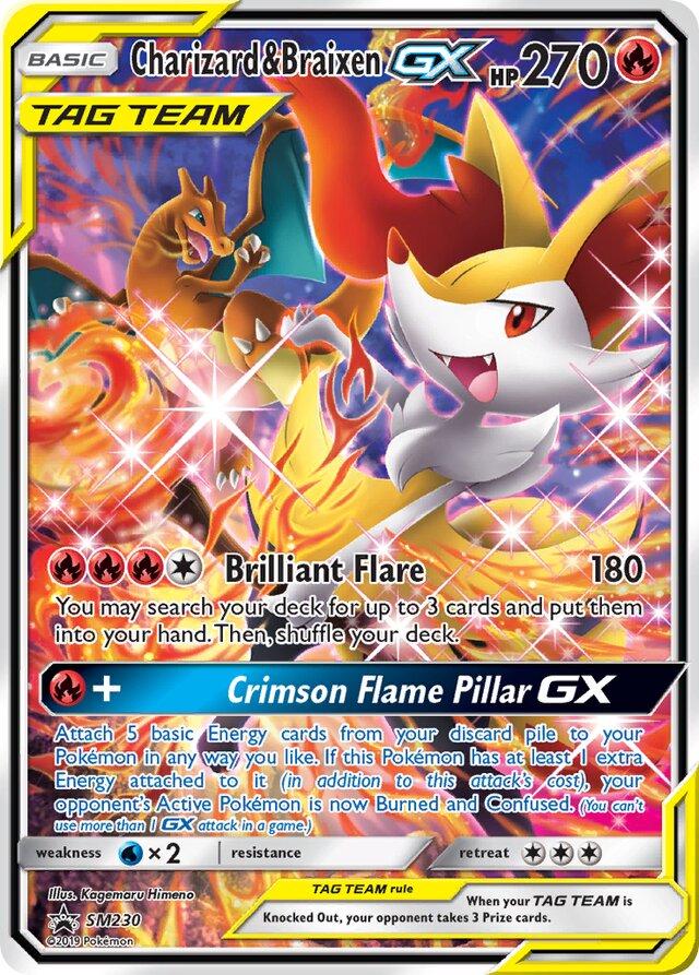 Promo Charizard & Braixen GX Pokémon card