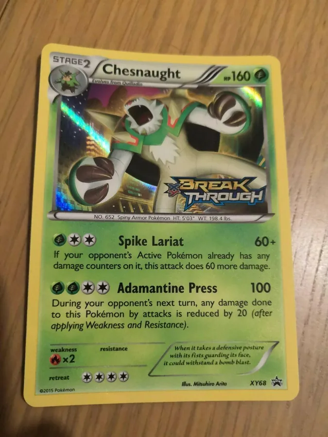 XY Black Star Promos Chestnaught Pokémon card