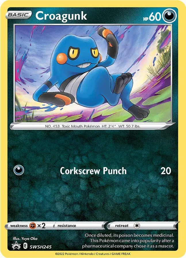 SWSH Black Star Promos Croagunk Pokémon card