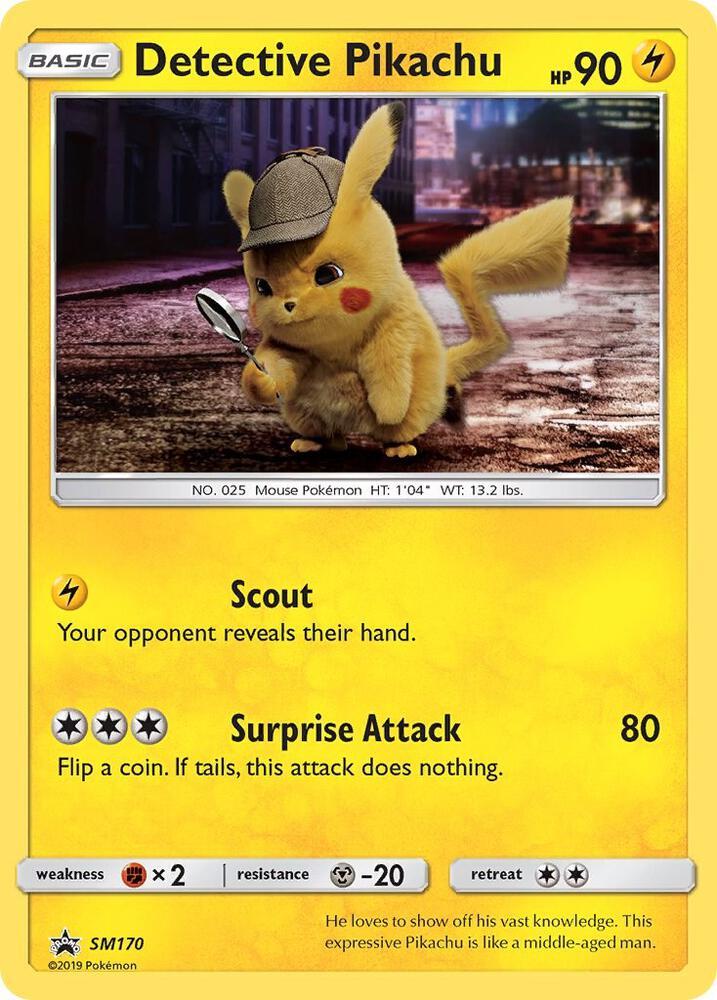 Promo Detective Pikachu Pokémon card