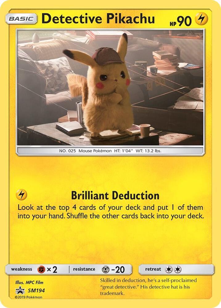 Promo Detective Pikachu Pokémon card