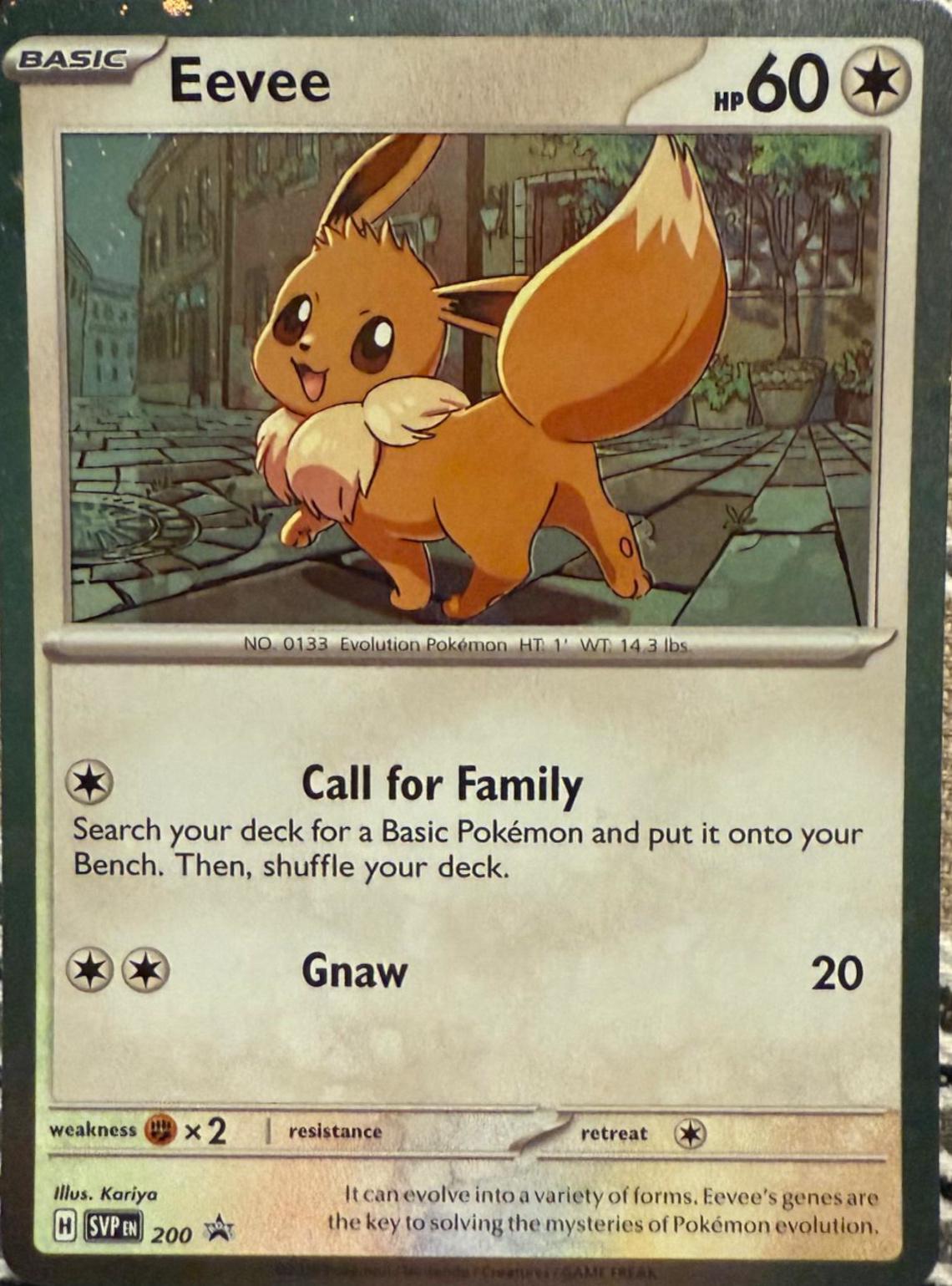 Promo Eevee Pokémon card