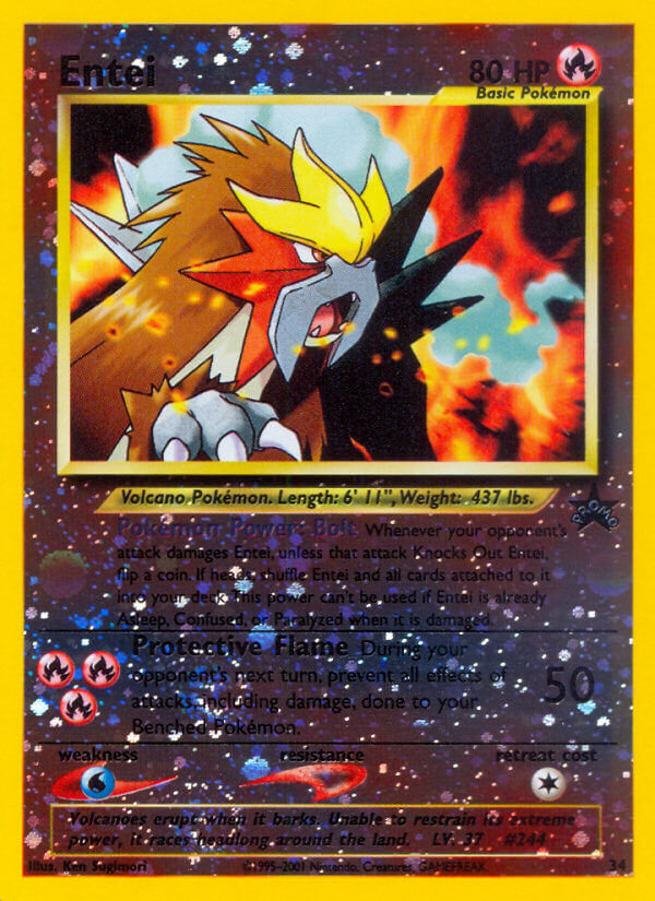 Promo Entei Pokémon card