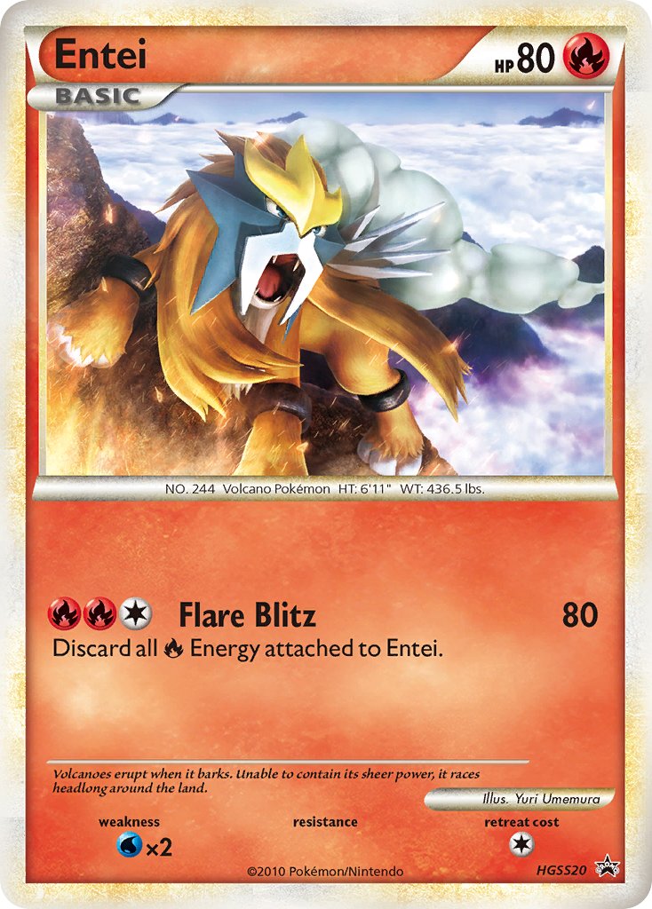 Promo Entei Pokémon card