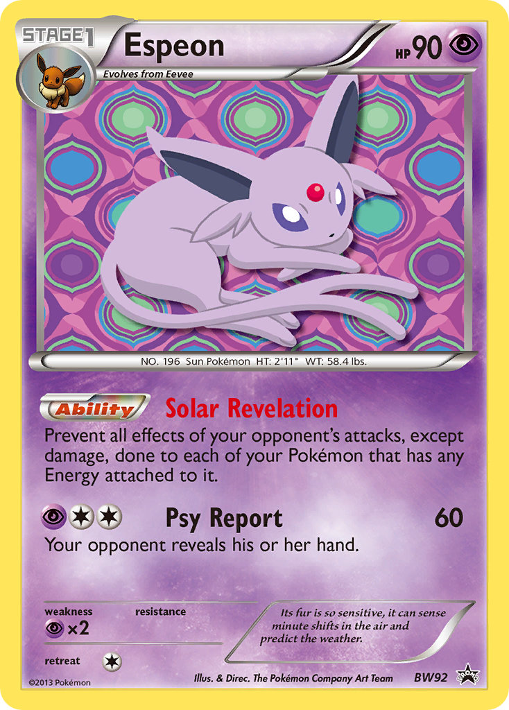 Promo Espeon Pokémon card