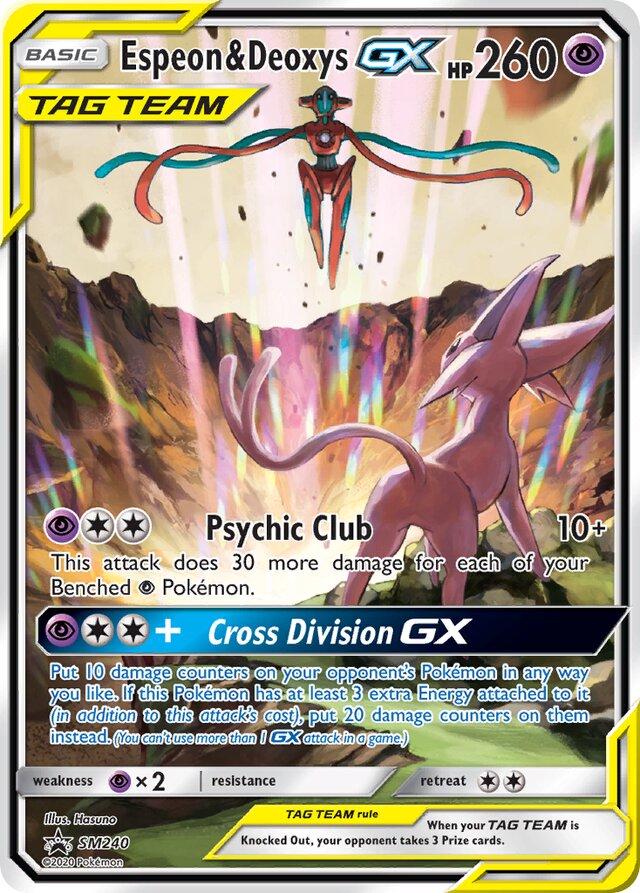 Promo Espeon & Deoxys GX Pokémon card