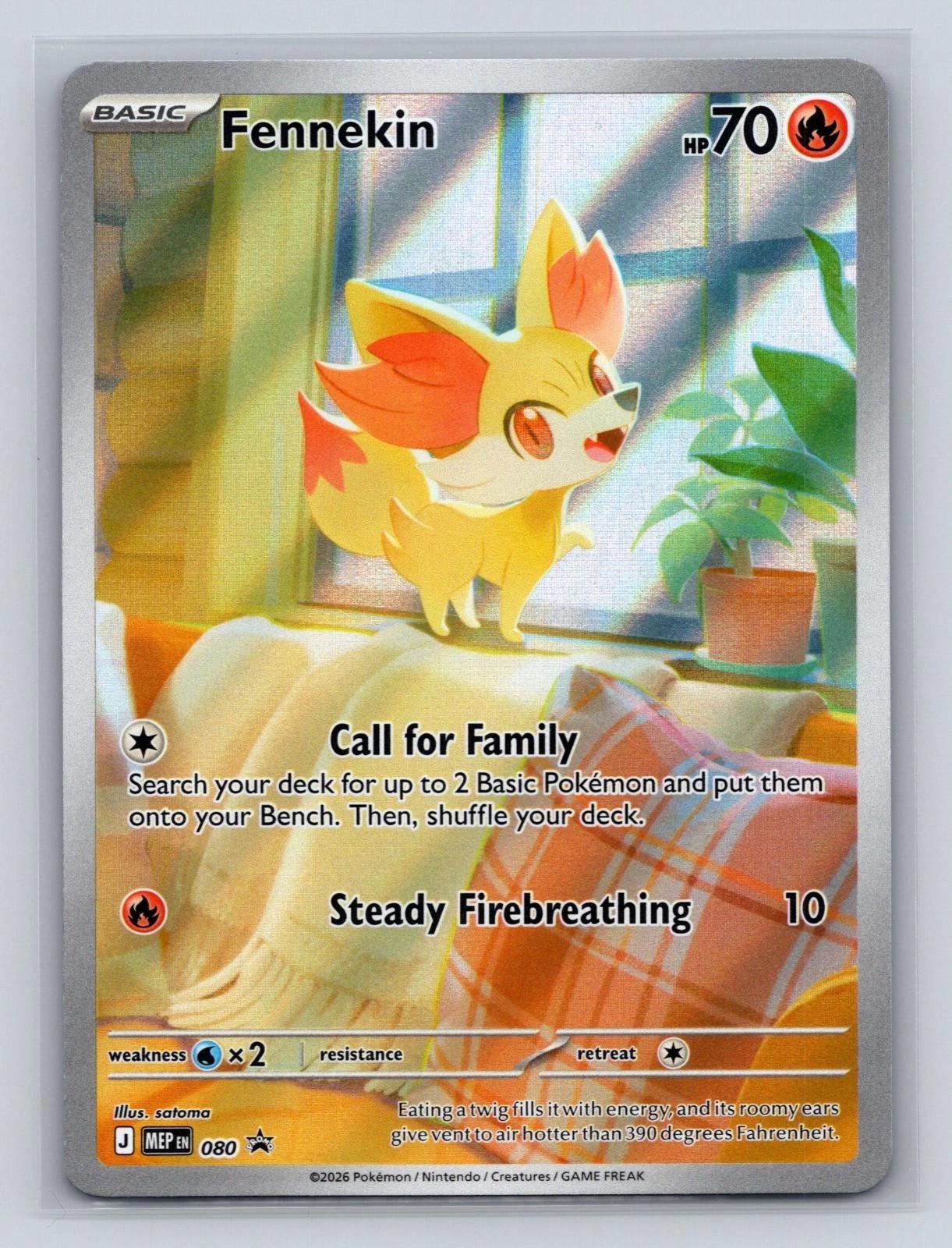Promo Fennekin Pokémon card