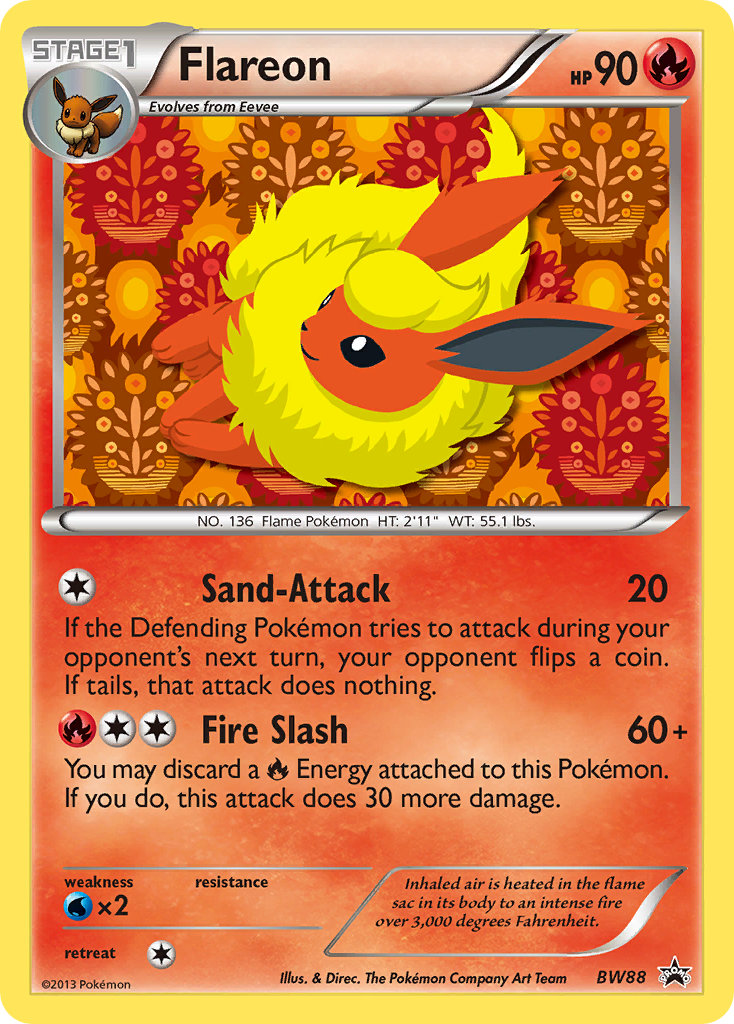 Promo Flareon Pokémon card