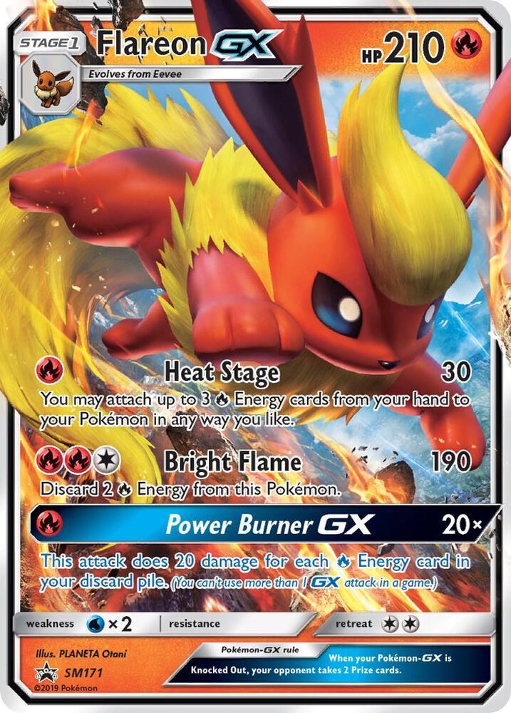 Promo Flareon GX Pokémon card