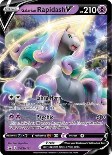 Promo Galarian Rapidash V Pokémon card