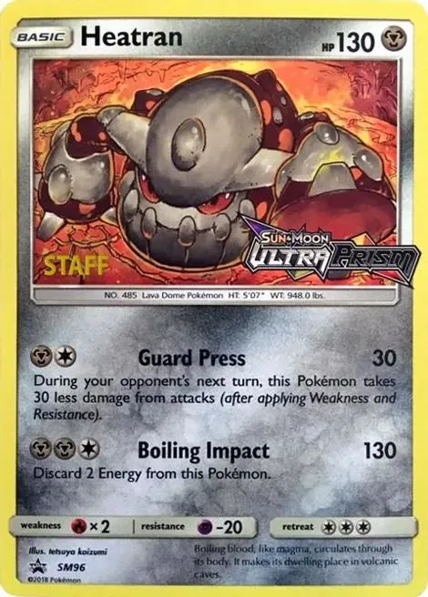 SM Black Star Promos Heatran [Staff] Pokémon card