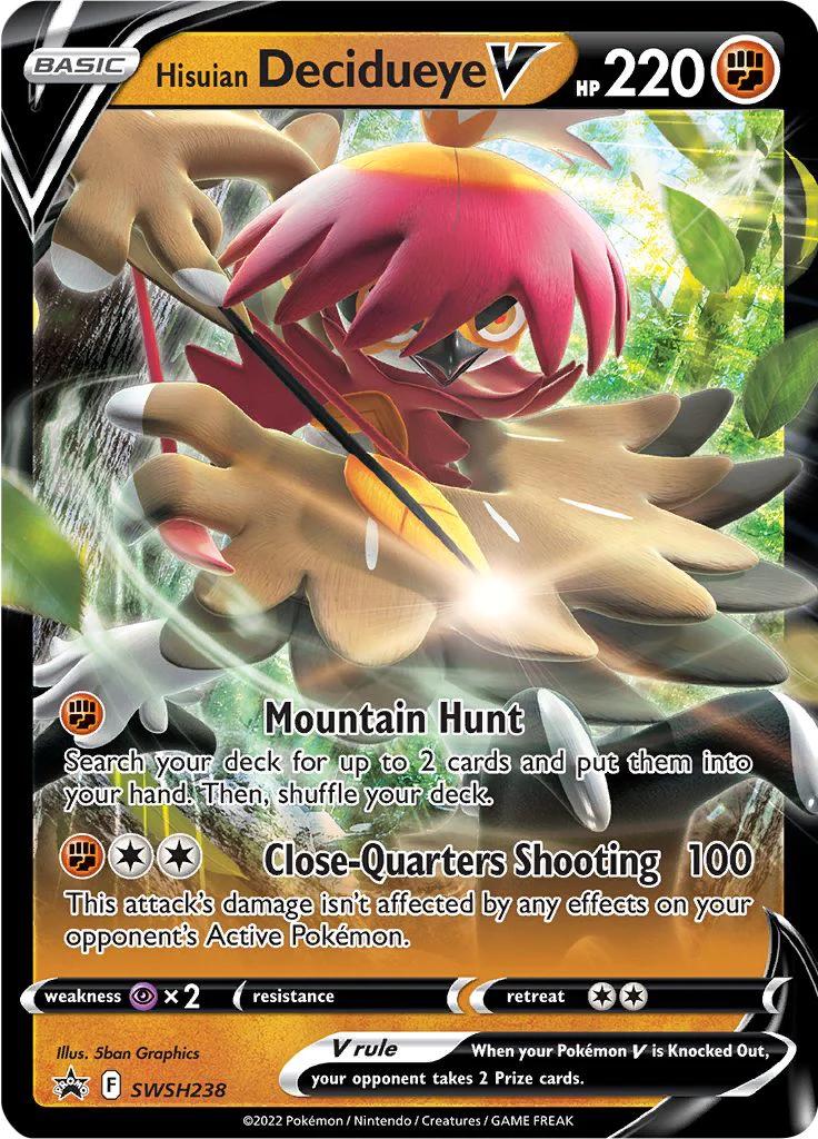 Promo Hisuian Decidueye V Pokémon card