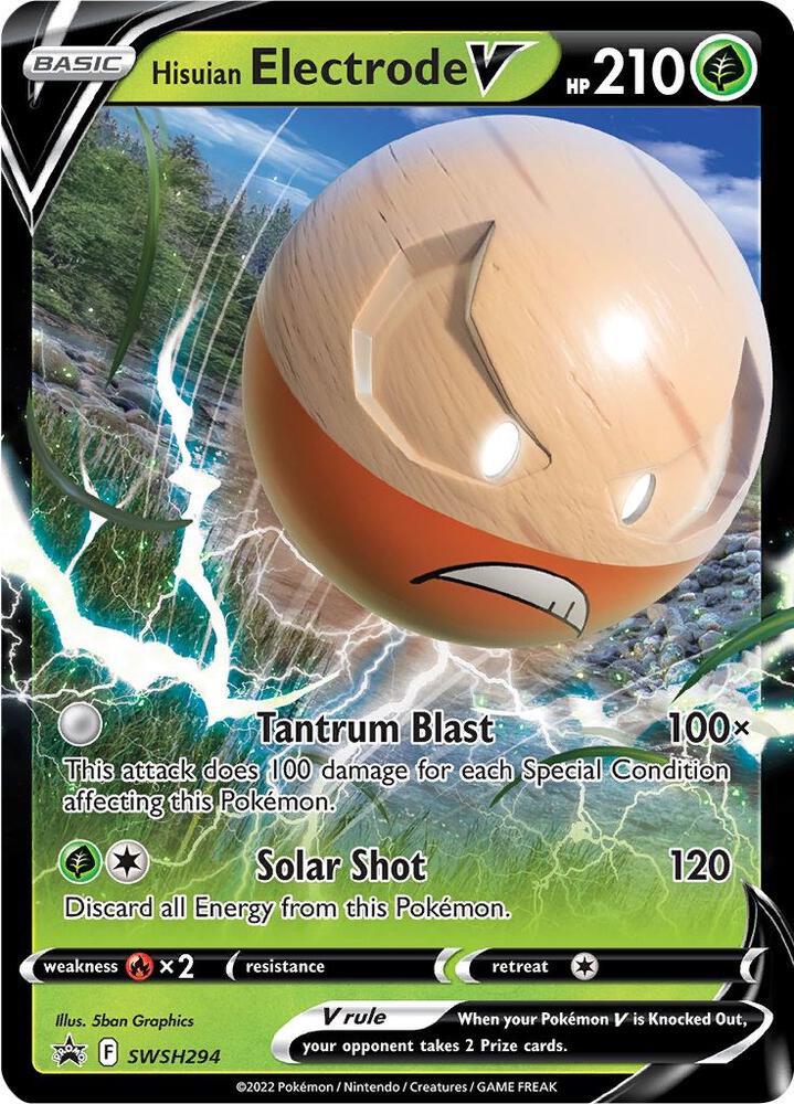 Promo Hisuian Electrode V Pokémon card