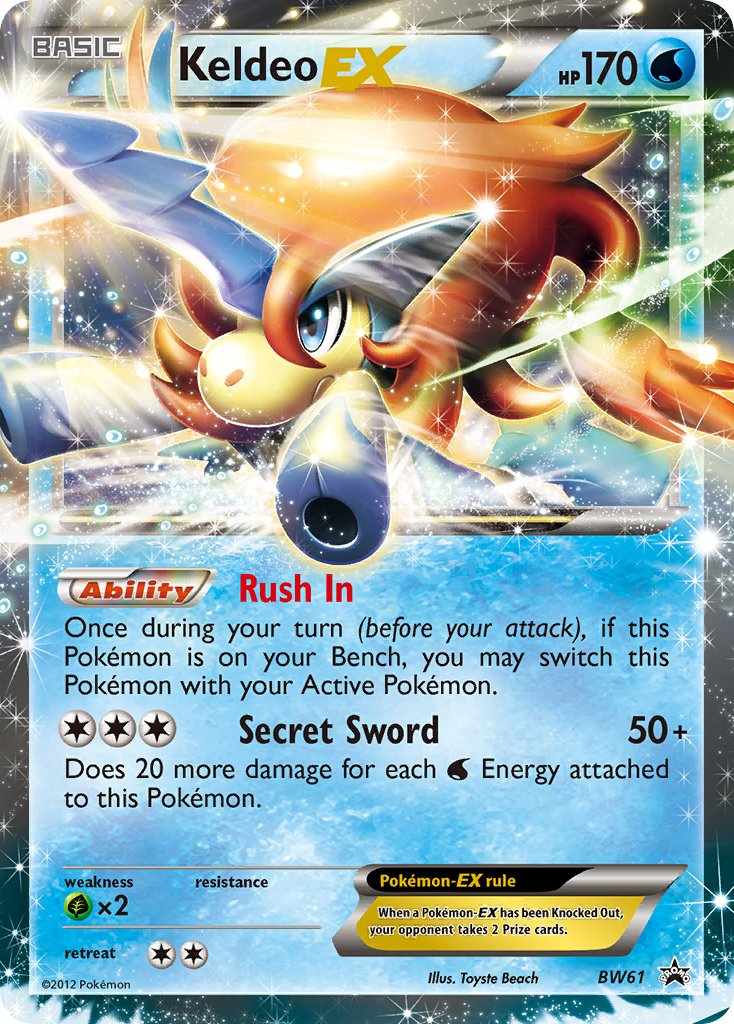 Promo Keldeo EX Pokémon card