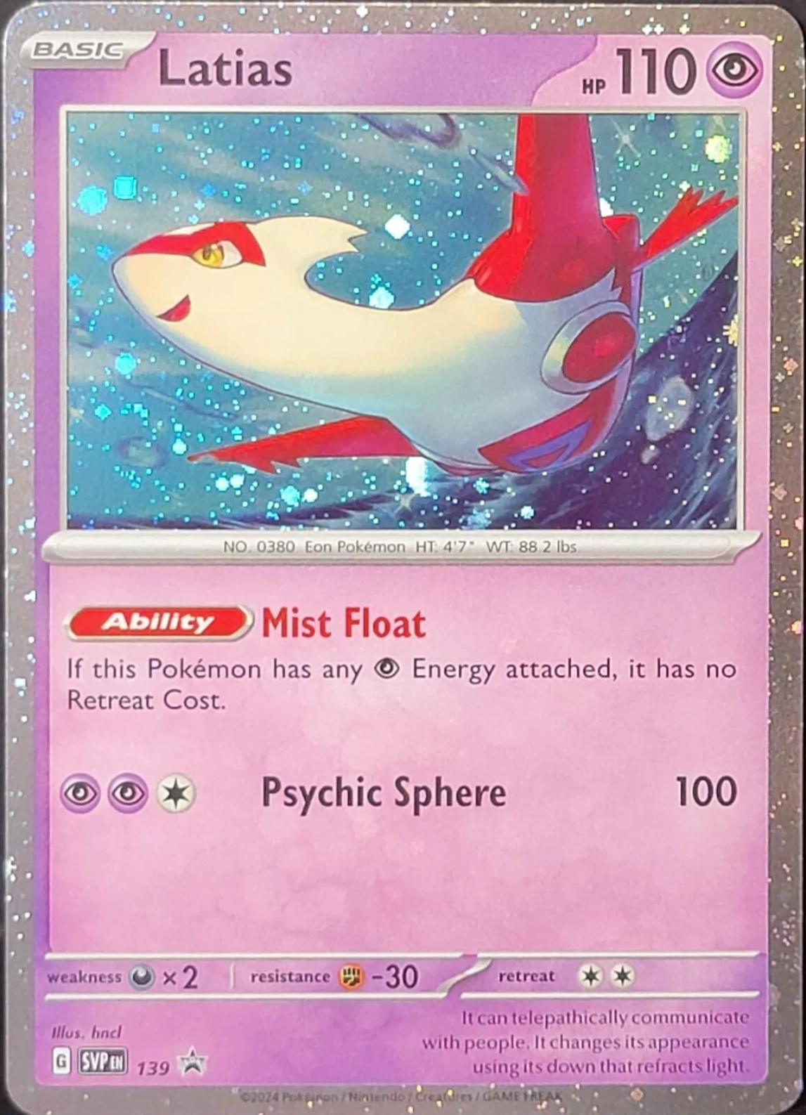 Promo Latias [Holo] Pokémon card