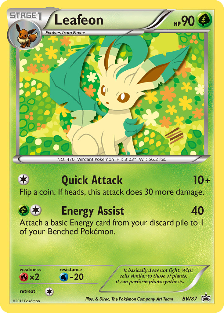 Promo Leafeon Pokémon card