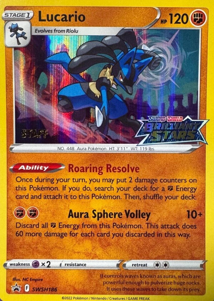 Promo Lucario [Staff] Pokémon card