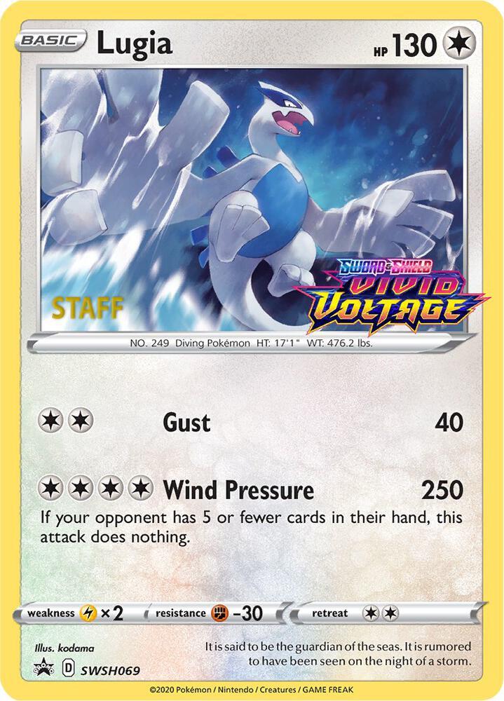 Promo Lugia [Staff] Pokémon card